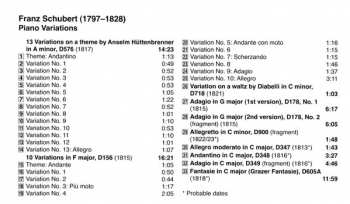 CD Franz Schubert: Piano Variations