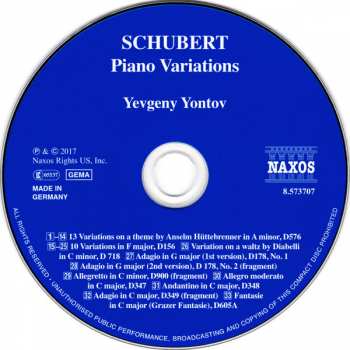 CD Franz Schubert: Piano Variations