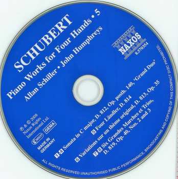 CD Franz Schubert: Piano Works For Four Hands • 5