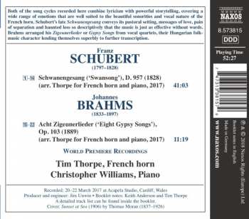 CD Johannes Brahms: Schwanengesang; Acht Zigeunerlieder