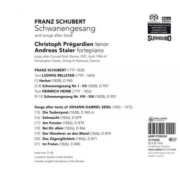 SACD Franz Schubert: Schwanengesang And Songs After Seidl