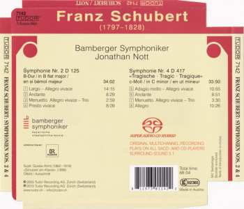 SACD Franz Schubert: Symphonien Nos. 2 & 4 (No. 4 »Tragische = Tragique = Tragic«)