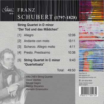 CD Franz Schubert: Der Tod Und Das Mädchen; Quartettsatz