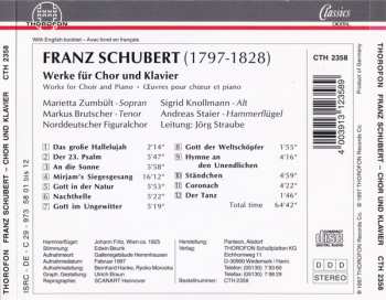 CD Franz Schubert: Werke Für Chor Und Klavier = Works For Choir And Piano = Œuvres Pour Chœur Et Piano