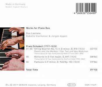 CD Franz Schubert: Works For Piano Duo