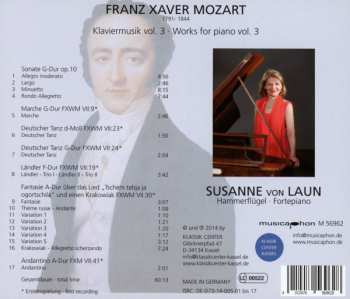 CD Franz Xaver Wolfgang Mozart: Klavierwerke Vol. 3