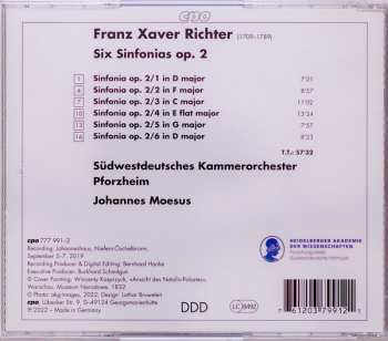 CD Franz Xaver Richter: Symphonies Op. 2