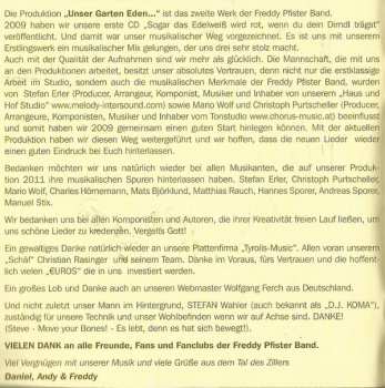 CD Freddy Pfister Band: Unser Garten Eden