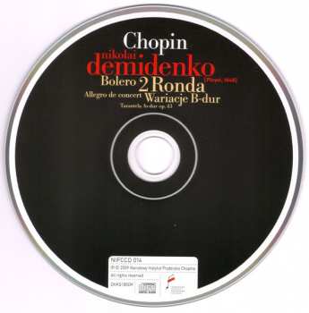 CD Frédéric Chopin: Bolero / 2 Ronda / Wariacje B-dur