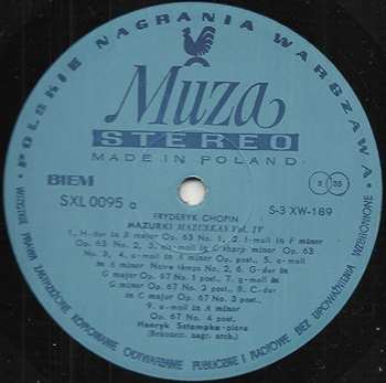 LP Frédéric Chopin: Wszystkie Mazurki = Complete Mazurkas Vol. IV (ČERNÝ ŠTÍTEK)