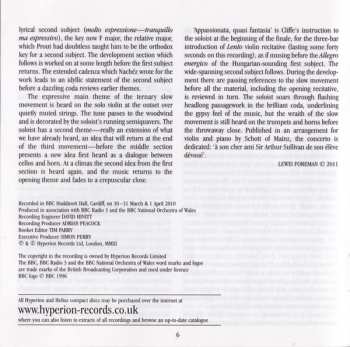 CD The BBC National Orchestra Of Wales: Violin Concerto, Op 17 • Poëme • Violin Concerto