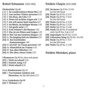 CD Robert Schumann: The Frédéric Meinders Transcriptions 2