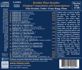 CD Fritz Kreisler: Kreisler Plays Kreisler