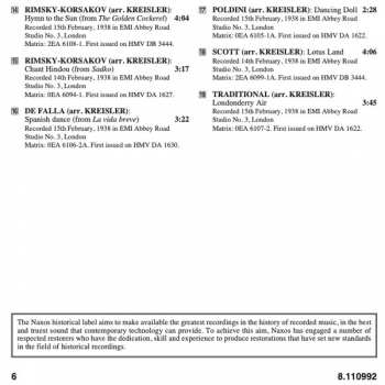 CD Fritz Kreisler: Kreisler Plays Kreisler