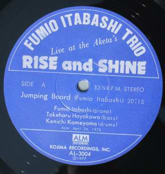LP Fumio Itabashi Trio: Rise And Shine - Live At The Aketa's 