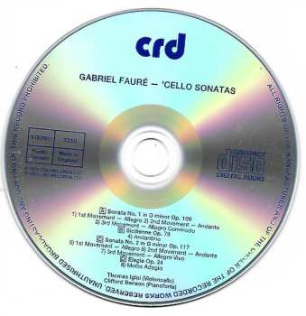CD Gabriel Fauré: Cello Sonatas Op. 109 And 117, Sicilienne, Elegie