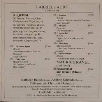CD Philharmonia Chorus: Requiem / Pavane Pour Une Infante Défunte