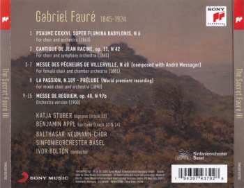 CD Gabriel Fauré: The Secret Fauré III (Sacred Vocal Works – Requiem)