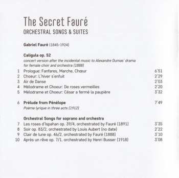 CD Gabriel Fauré: The Secret Fauré (Orchestral Songs & Suites)