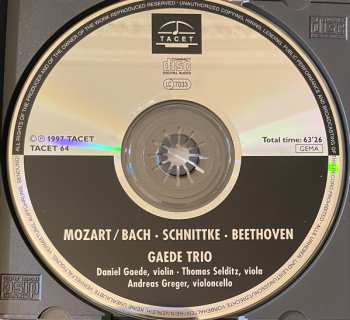 CD Johann Sebastian Bach: Largo And Fugue / String Trio / Trio Op.9/1