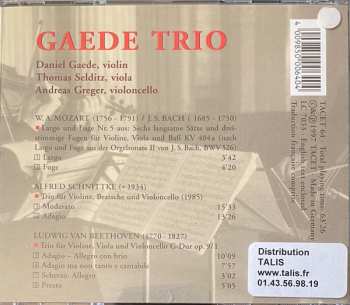 CD Johann Sebastian Bach: Largo And Fugue / String Trio / Trio Op.9/1
