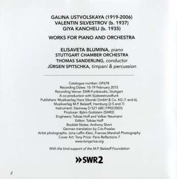 CD Valentin Silvestrov: Works For Piano And Orchestra