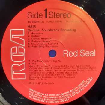 2LP Galt MacDermot: Hair (Original Soundtrack Recording)