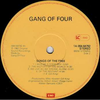 LP Gang Of Four: Songs Of The Free