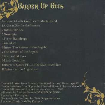 CD Garden Of Gods: Confines Of Mortality