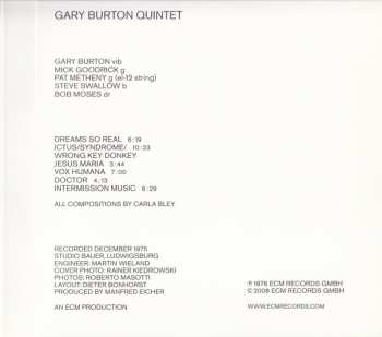 CD Gary Burton Quintet: Dreams So Real (Music Of Carla Bley)