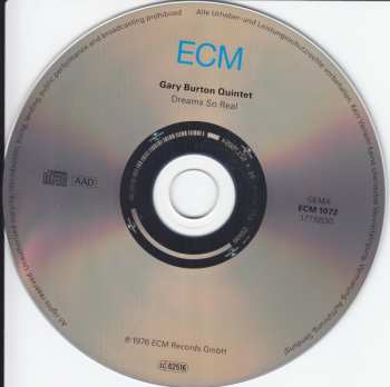 CD Gary Burton Quintet: Dreams So Real (Music Of Carla Bley)