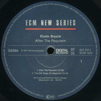 LP Gavin Bryars: After The Requiem