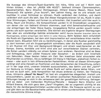 CD Gebhard Ullmann - Steve Swell Quartet: News? No News!