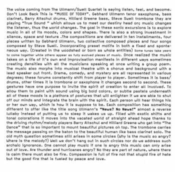 CD Gebhard Ullmann - Steve Swell Quartet: News? No News!