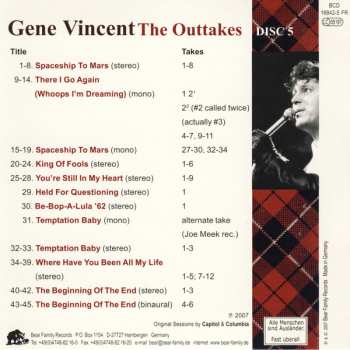 6CD/Box Set Gene Vincent: The Outtakes