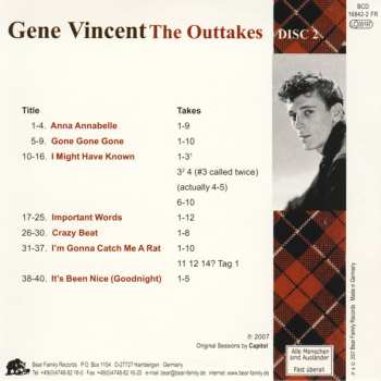 6CD/Box Set Gene Vincent: The Outtakes