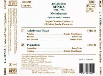 CD Prague Chamber Orchestra: Melodramas - Ariadne auf Naxos / Pygmalion 