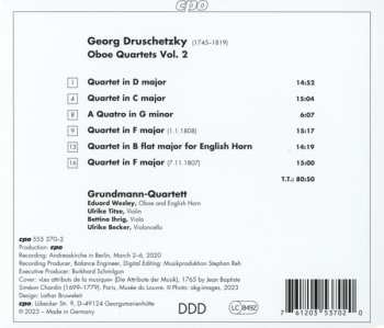 CD Jiří Družecký: Oboe Quartets Vol. 2