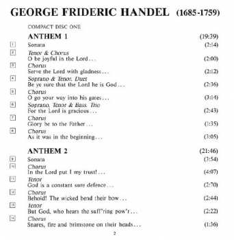 4CD/Box Set Georg Friedrich Händel: Chandos Anthems (Complete)