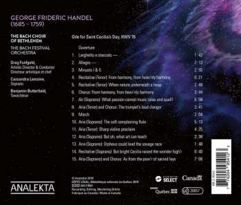 CD Georg Friedrich Händel: Ode For St. Cecilia's Day