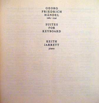 CD Keith Jarrett: Suites For Keyboard