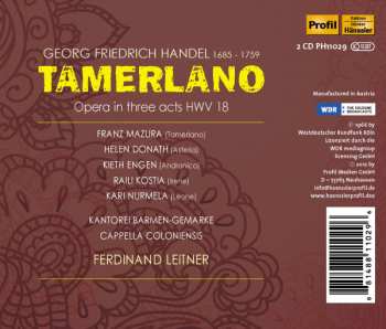 2CD Georg Friedrich Händel: Tamerlano