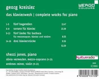 CD Georg Kreisler: Das Klavierwerk / Complete Works For Piano / Fünf Lieder Für Barbara 