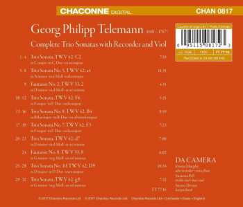 CD Georg Philipp Telemann: Complete Trio Sonatas With Recorder And Viol