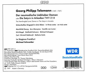 3CD Georg Philipp Telemann: Der Neumodische Liebhaber Damon