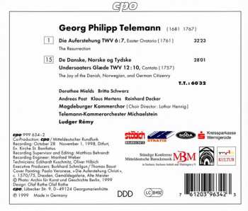 CD Georg Philipp Telemann: Die Auferstehung • De Danske, Norske og Tydske Glæde