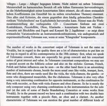 CD Georg Philipp Telemann: Konzerte & Konzertante Sinfonien