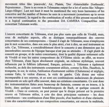 CD Georg Philipp Telemann: Konzerte & Konzertante Sinfonien