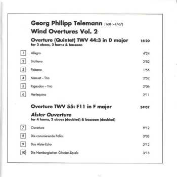 CD Georg Philipp Telemann: Wind Overtures Vol. 2