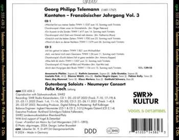 2CD Georg Philipp Telemann: Französischer Jahrgang 1714/1715: Complete Cantatas Vol. 3